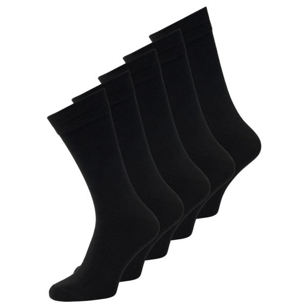 L.I.J Premium Quality Black 5 Pack Socks